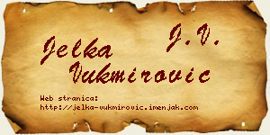 Jelka Vukmirović vizit kartica